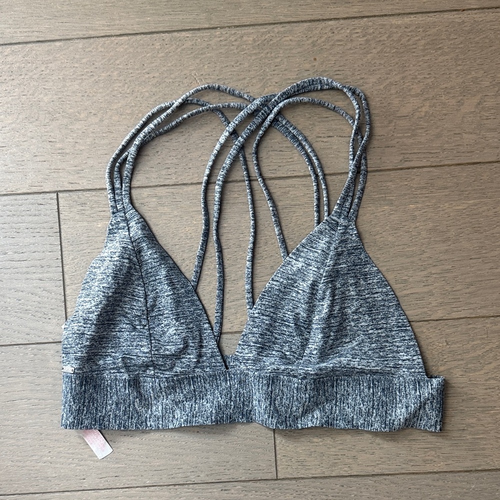 Gray Strappy Bralette